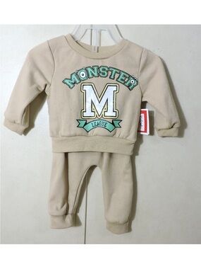 Kidgets Baby Sweat Suit Set Monster M League Size 3-6 Months NWT